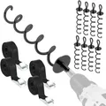 Produktbild: NewHabitat | 8X Erdanker Bodenanker aus Stahl inkl. Gurte | Erdanker Set für Trampolin, Zelt, Pavillion & Schaukel, 18-teiliges Set, Schwarz, 38cm