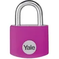 Produktbild: Yale - YE3B/32/116/1/P Standardsicherheit 32 mm Aluminium Vorhängeschloss - Rosa - offener Stahlbügel - 3 Schlüssel