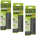 Produktbild: Petec 3x Power Kleber Gel 20g Sb-Karte