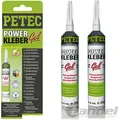 Produktbild: 2x 20g PETEC POWER KLEBER GEL UNIVERSAL SEKUNDENKLEBER BLITZSCHNELL KLEBSTOFF