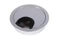 Produktbild: SO-TECH® Kabelkanal Kabeldurchlass Kabeldurchführung Metall Bürstendichtung 68mm (2-St), Chrom glänzend, 2 Stück