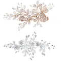 Produktbild: Hochzeit Haarspange Strass 2 Stück Hochzeit Haarschmuck Braut Kopfschmuck Blu...