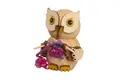Produktbild: Kuhnert Sammelfigur Kuhnert Mini Eule mit Strickzeug, Erzgebirgische Holzkunst