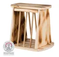 Produktbild: TRIXIE Futterspender Trixie Heuraufe zum Aufstellen aus geflammtem Holz