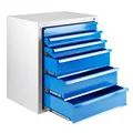 Produktbild: ADB MAMMUT Schubladenschrank lichtgrau, lichtblau 6 Schubladen 70,0 x 43,5 x 75,0 cm, 1 St.