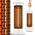 Produktbild: KESSER® Standheizstrahler Infrarotheizung, 1200W Heizstrahler Energieeffiziente Heizung Innenraum mit 360° Oszillation, Infrarotheizung Standgerät, Elektroheizung IP55, Terrassen-Heizstrahler, Weiß