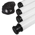 Produktbild: SOTECH 4 Stück Tischbeine Höhe 870 mm Ø 76/80 mm Stahl mit weißer Oberfläche belastbar bis 300 kg (75 kg pro Stück), Möbelbeine mit 32 mm Höhenverstellung Tischfüße