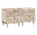 Produktbild: vidaXL Nachttisch Nachttisch 2 Stk. Weiß 40 x 33 x 46 cm Holzwerkstoff (2-St)