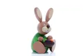 Produktbild: Ullrich Kunsthandwerk Osterhase Osterartikel Osterhase sitzend mit Eierschüssel HxB 10,2x8cm NEU