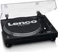 Produktbild: Lenco Plattenspieler L-3818BK | halbautomatisch | Direktantrieb | Vorverstärker | USB-Anschluss | schwarz