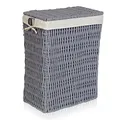 Produktbild: Lycce Wäschekorb mit Deckel 78L, schmaler Baumwoll-Nischenkorb in Grau - Formstabil & Dekorativ