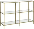Produktbild: Salonkonsole 100 x 30 x 73 cm - Modern, Stabil, Glasoberfläche, Elegantes Design, Vielseitig Nutzbar