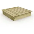 Produktbild: Wickey Sandkasten King Kong mit Sitzrand & abnehmbarem Deckel - Verschiedene Größen -, (Ideal für kreativen Sandspaß mit Freunden & Geschwistern, Fördert Kreativität & Motorik durch Sandspiele), Kesseldruckimprägniertes Holz mit 5 Jahren Garantie* 145x145x32cm
