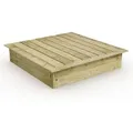 Produktbild: King Kong Sandkasten Mit Deckel Sandkiste Mit Sitzbank Garten Kinder Buddelkiste - 145 X 145 Cm - Wickey