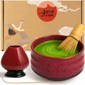 Produktbild: Matcha Tee Set | Teeschale, Besenhalter, Bambusbesen 80 & Matchalöffel | Yogan