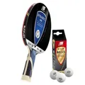 Produktbild: Sunflex® 1x Tischtennisschläger Dynamic A40 + 3x SX+ Tischtennisbälle | TT Set
