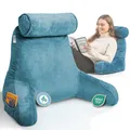 Produktbild: Lesekissen für Bett und Sofa mit Abnehmbarer Nackenrolle  Rückenkissen Bett  ...