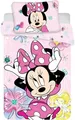 Produktbild: Minnie Maus Kinder Bettwäsche Set Schmetterling Butterfly rosa 100x135 cm, 40x60 cm, 100% Baumwolle
