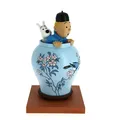Produktbild: Tim und Struppi Blaue Lotos Vase aus Kunstharz 20 cm (Tintin Les Icones) 46401