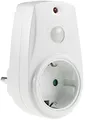 Produktbild: ChiliTec Steckdose mit Dämmerungsschalter 230V Steckdosenschalter mit Dämmerungssensor - 10 bis 280 Watt - Simuliert Anwesenheit Zwischenstecker für Lampen Leuchten Weiß