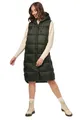 Produktbild: MARIKOO Damen Weste Steppweste lang gesteppte Übergangsweste Kapuze warm B967 [B967-Sayor-Dark-Olive-Gr.L]