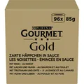 Produktbild: Gold Zarte Häppchen in Sauce Katzenfutter nass, Sorten-Mix, 96er Pack 96 x 85g