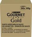 Produktbild: PURINA Gourmet Gold Zarte Häppchen in Sauce Katzenfutter, Sorten-Mix (96 x 85g)