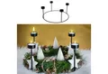 Produktbild: CEPEWA Adventskranz DIY Adventskranz Teelichthalter 33x15cm Eisen schwarz Metallring