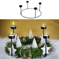 Produktbild: Adventskranz Teelicht Kerzenhalter Ø33x15 Metallring Schwarz Advent Weihnachten