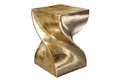 Produktbild: Beistelltisch Metall in Gold H: 45 cm Handarbeit Design Tisch Ablage Podest