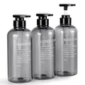 Produktbild: 3 Stück Shampoo Spender für Dusche 500ML Shampoo Flasche zum Befüllen Pumpfla...