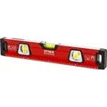Produktbild: STIER Premium Wasserwaage, mit Magnet und drei Libellen, 400 mm, 0,5 mm/m, vertikal und horizontal messen, Spiegel-Lotlibelle, präzise Messung, Al...