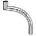 Produktbild: Gliederbogen Grömo Zink Ø100mm, gepresst, verschiedene Größen (Ausführung: Länge 1600-1695mm)