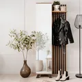 Produktbild: Homestyle4u Garderobe Flurgarderobe mit Spiegel Flurmöbel Garderobenpaneel