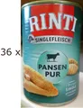 Produktbild: Rinti Singlefleisch Pansen pur - 36 x 400 g (€ 5,83/kg) getreidefrei, Nassfutter