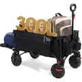 Produktbild: Faltbarer Gartenwagen XXXL 300L mit Abnehmbaren Rädern u. Flexiblem Bremssystem