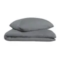 Produktbild: oh cosy Bettwäscheset Sally - Musselin - 2-teilig -135x200cm - Dunkelgrau