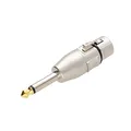 Produktbild: XLR Weiblich Buchse Loch Zum 6,35 mm Mono Vergoldeten Tip Klinkenstecker Stecker Adapter