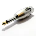 Produktbild: XLR Buchse Löcher Sich 6.35mm 0.6cm Mono Gold Spitze Klinke Adapter [0035