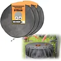 Produktbild: BigDean 3X Netz für Regentonne rund 95 cm - Schutz vor Stechmücken, Laub & Verschmutzung - Regentonnen-Abdeckung mit Zugkordel - Regentonnenschutz Wassertonne