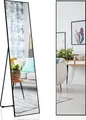 Produktbild: COSTWAY 160 x 40 cm Ganzkörperspiegel, 3 in 1 Standspiegel und Wandspiegel, Ankleidespiegel, Garderobenspiegel für Schlafzimmer, Wohnzimmer und Eingangsbereich Schwarz