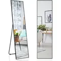 Produktbild: Costway Ganzkörperspiegel, Schwarz, Glas, 40x2x160 cm, Spiegel, Wandspiegel