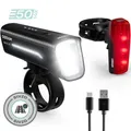 Produktbild: Fahrradleuchten-Set LED 3,7V 6.300K 100lm OSRAM wiederaufladbar kaltweiß