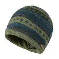 Produktbild: Wollmuetze mit Fleecefutter im Norweger Muster Modell Miles D Gruen