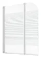 Produktbild: Schulte ExpressPlus 72H Komfort Badewannenfaltwand 2-teilig Querstreifen Alpinweiß 115 cm / 140 cm Anschlag links - EP1653 04 72