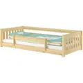 Produktbild: Erst-Holz Niederflurbett für Kinder mit Sicherung 90 x 200 cm Kiefer massiv Modell 28 mit Kindersicherung und Rollrost inkl.