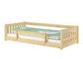 Produktbild: ERST-HOLZ Kinderbett Niederflurbett für Kinder mit Sicherung 90 x 200 cm Kiefer massiv, Kiefer farblos lackiert
