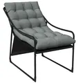 Produktbild: Gartensessel Gartenstuhl mit dickem Sitzkissen Garten Loungesessel mit Armlehne