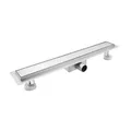 Produktbild: sunrik Duschrinne 90 cm, Befliesbar Duschrinne extra flach, Edelstahl Bodenablauf Komplettset mit Siphon Haarsieb