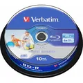 Produktbild: Verbatim Blu-ray 43804, 25GB, 6-fach, BD-R, bedruckbar, Spindel, 10 Stück